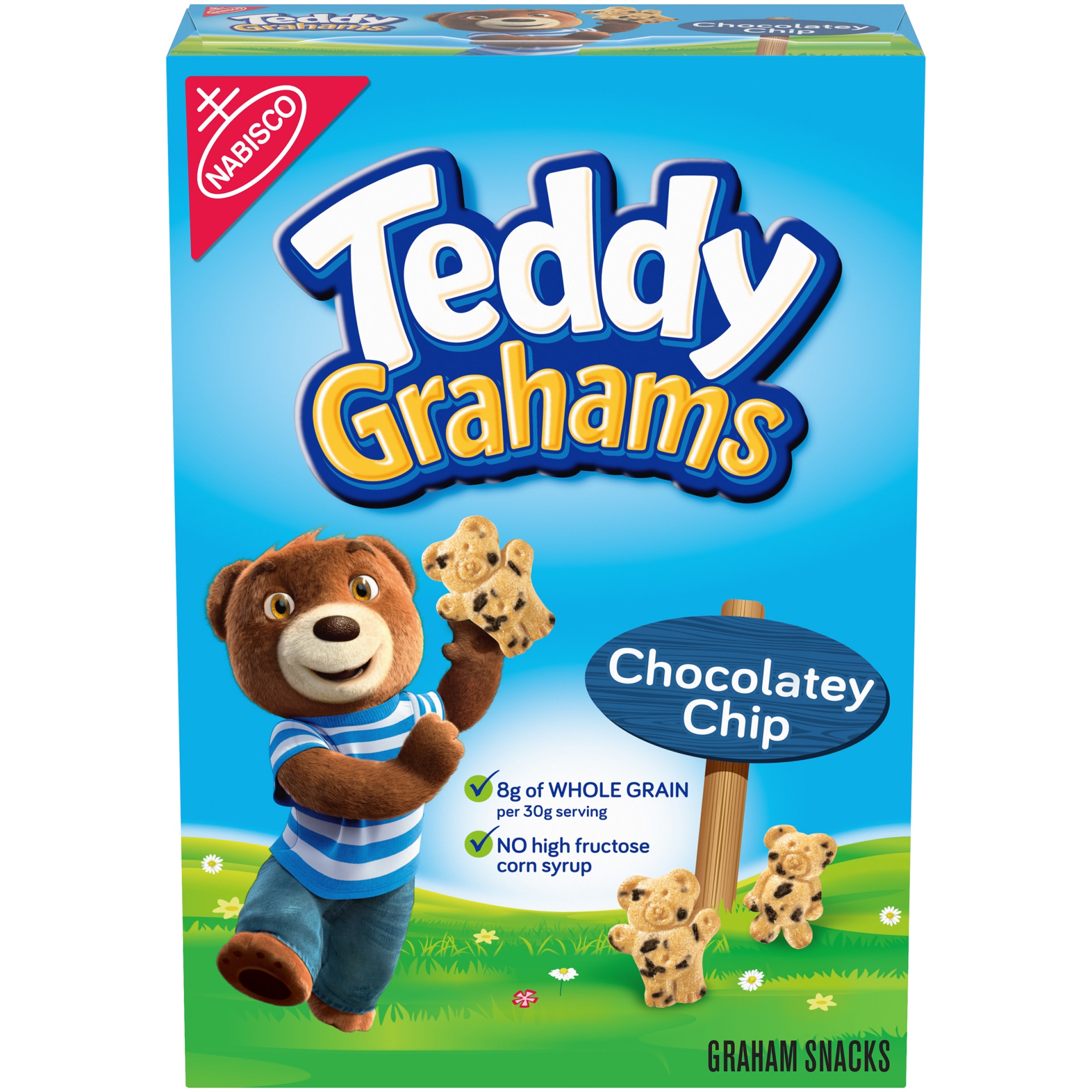 slide 1 of 2, Teddy Grahams Chocolatey Chip Graham Snacks, 10 oz