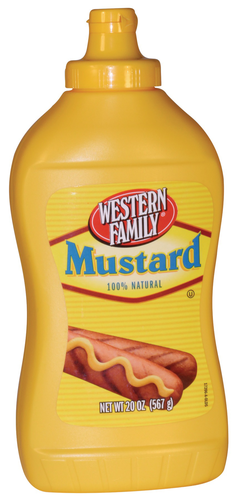 slide 1 of 1, Western Family Mustard Squeeze, 20 oz