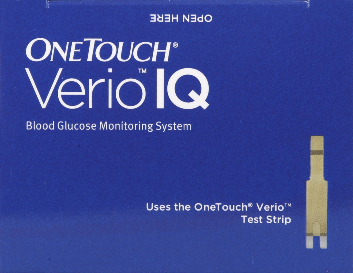 slide 2 of 6, OneTouch Verio IQ Blood Glucose Monitoring System, 1 ct