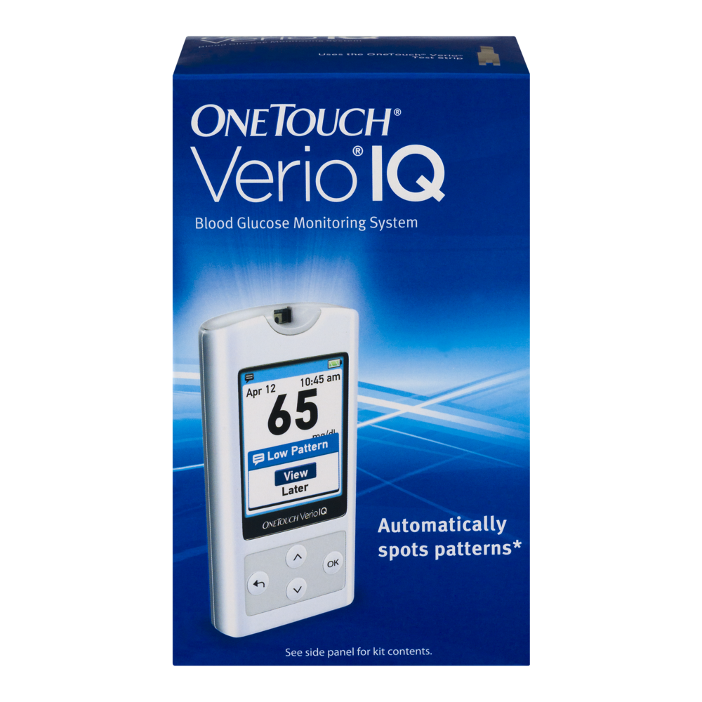 slide 1 of 6, OneTouch Verio IQ Blood Glucose Monitoring System, 1 ct