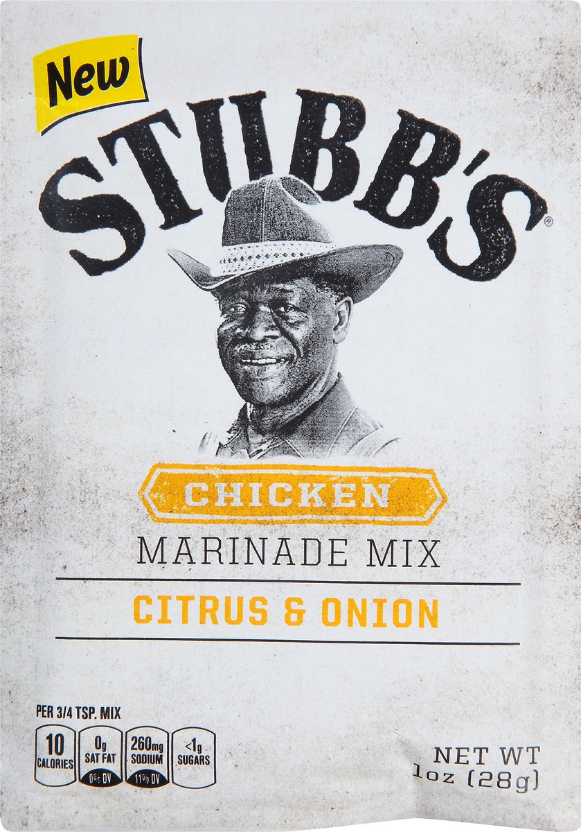 slide 4 of 8, Stubb's Citrus & Onion Chicken Marinade Mix, 1 oz, 1 oz