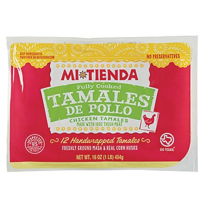 slide 1 of 1, H-E-B Mi Comida Chicken Tamales, 16 oz