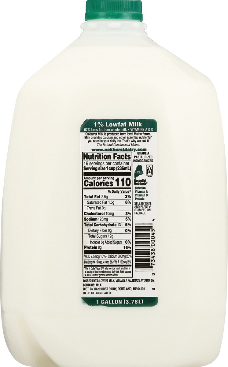 slide 5 of 13, Oakhurst 1% Lowfat Milk 1 gl, 1 gal