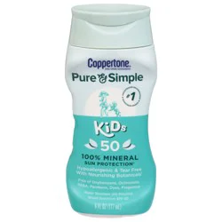 Coppertone Pure & Simple Broad Spectrum SPF 50 Kids Sunscreen 6 fl oz