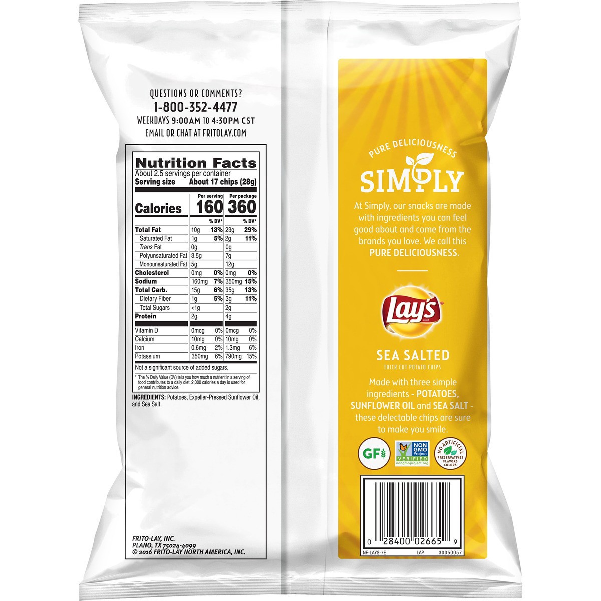 slide 7 of 7, Lay's Potato Chips, 2.25 oz