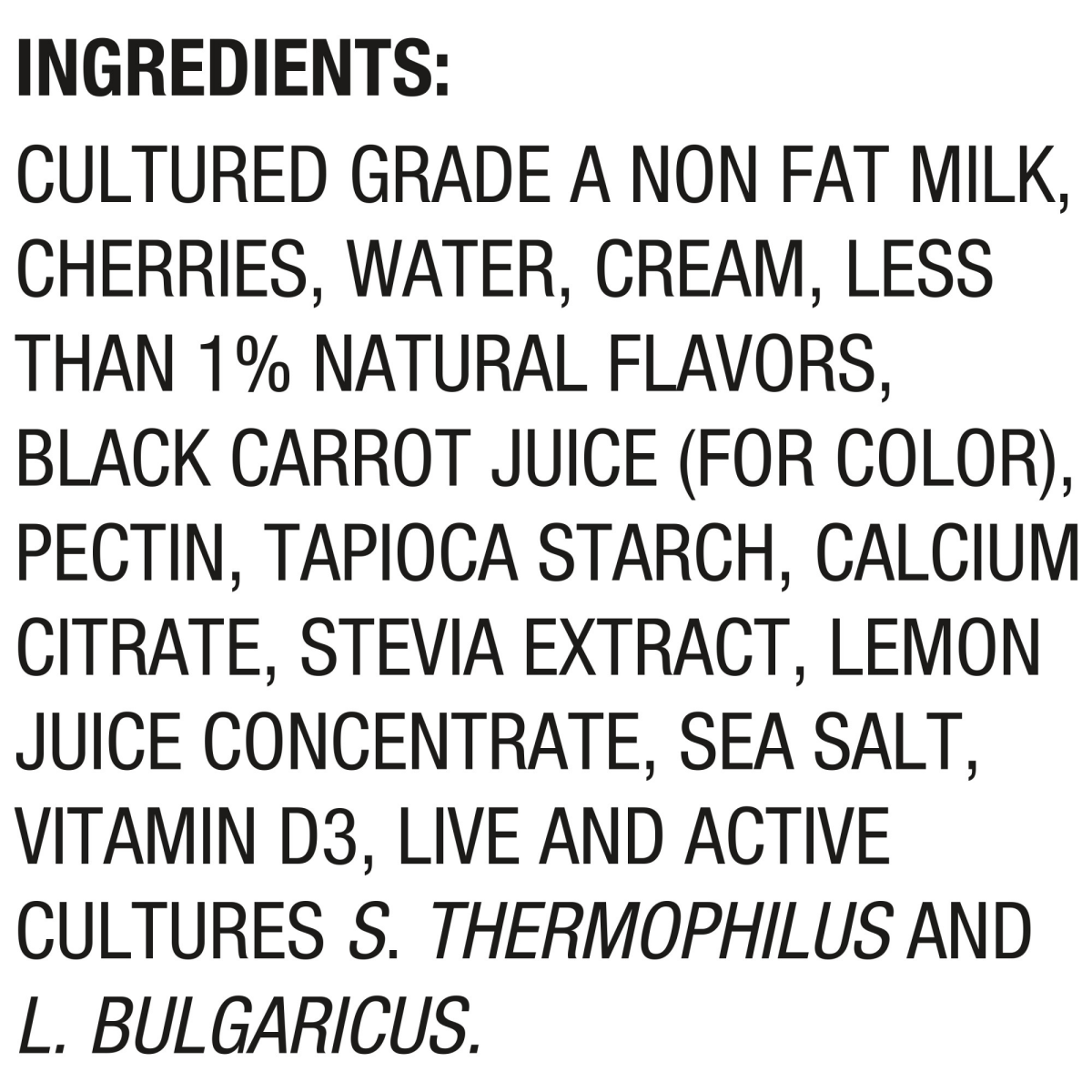 slide 12 of 29, Too Good & Co. Black Cherry Yogurt-Cultured Low Fat Milk Product, Fruit On The Bottom, 5.3 OZ Cup, 5.3 oz
