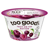 slide 16 of 29, Too Good & Co. Black Cherry Yogurt-Cultured Low Fat Milk Product, Fruit On The Bottom, 5.3 OZ Cup, 5.3 oz