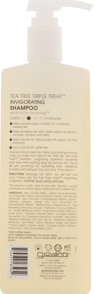 slide 2 of 12, Giovanni Tea Tree Triple Treat Shampoo, 1 ct