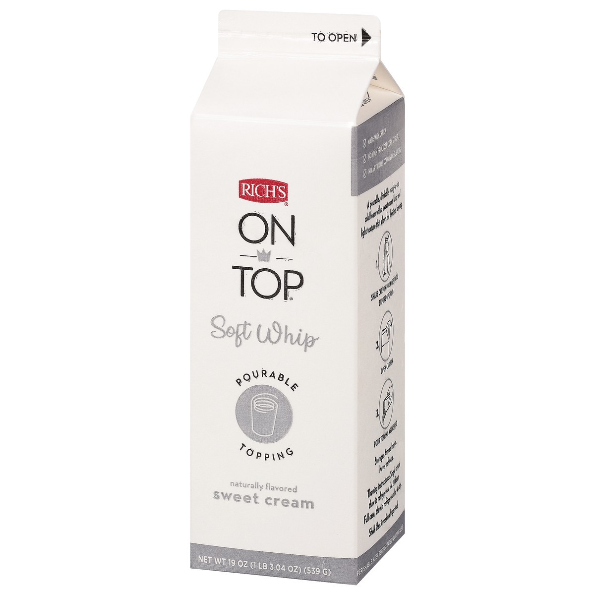 slide 4 of 14, Rich's On Top Sweet Cream Soft Whip - 19 oz, 19 oz