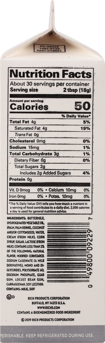slide 13 of 14, Rich's On Top Sweet Cream Soft Whip - 19 oz, 19 oz