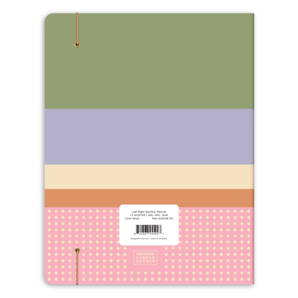 slide 8 of 9, Orange Circle Studio 2026 Orange Circle Studio Just Right Monthly Planner, 9-3/4"" x 7-1/2"", Color Block, January To December, 26358, 1 ct
