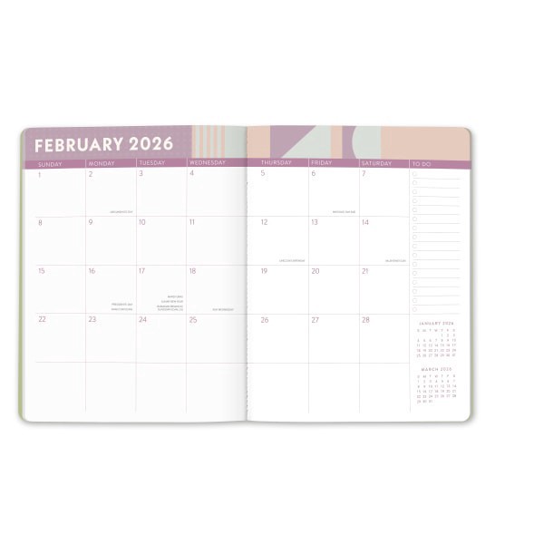 slide 2 of 9, Orange Circle Studio 2026 Orange Circle Studio Just Right Monthly Planner, 9-3/4"" x 7-1/2"", Color Block, January To December, 26358, 1 ct