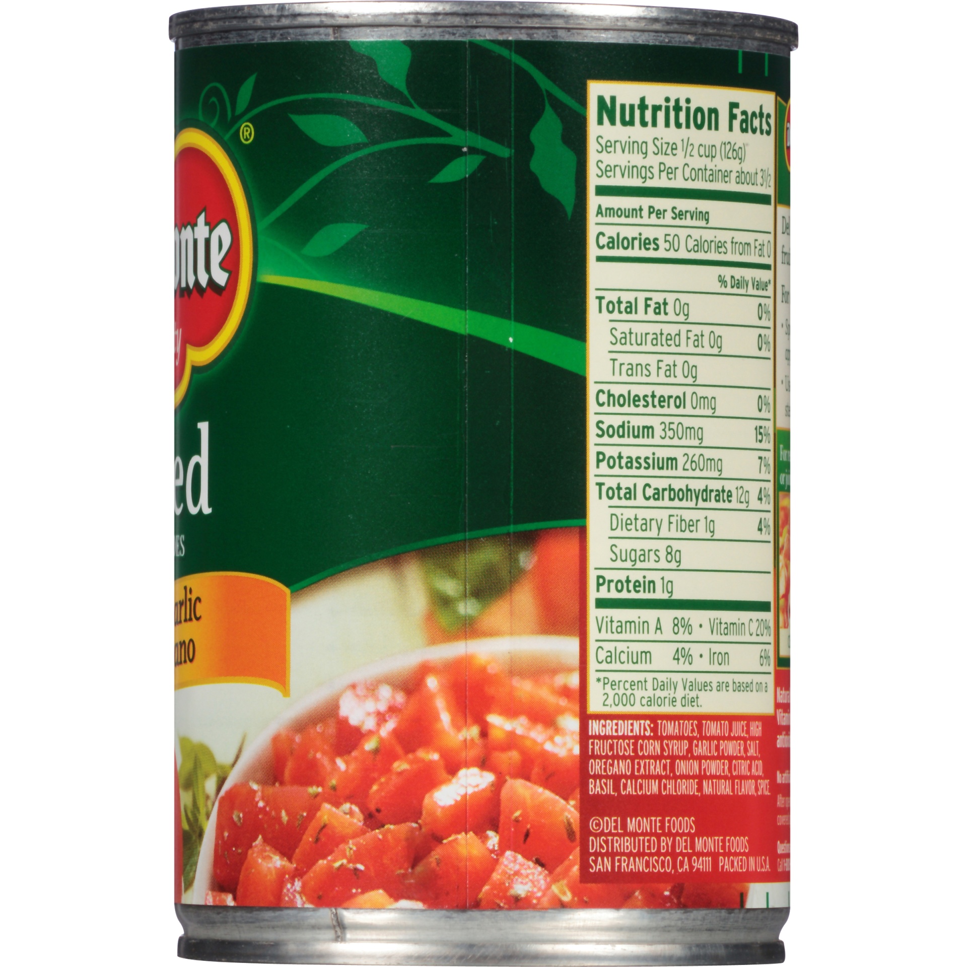 slide 3 of 6, Del Monte Diced Tomatoes With Basil, Garlic & Oregano, 14.5 oz