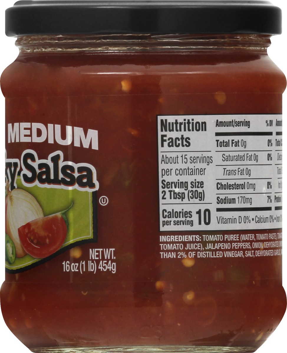 slide 3 of 9, Herr's Medium Chunky Salsa 16 oz, 16 oz