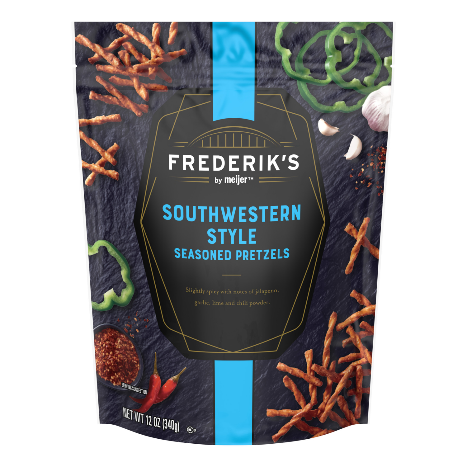 slide 1 of 2, Frederiks Seasoned Pretzel Twist, 12 oz