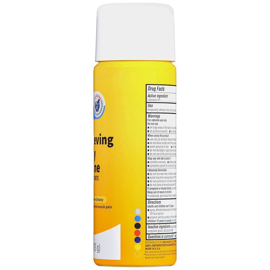 slide 3 of 5, Walgreens Pain Relieving Dry Spray + Lidocaine, 4 oz