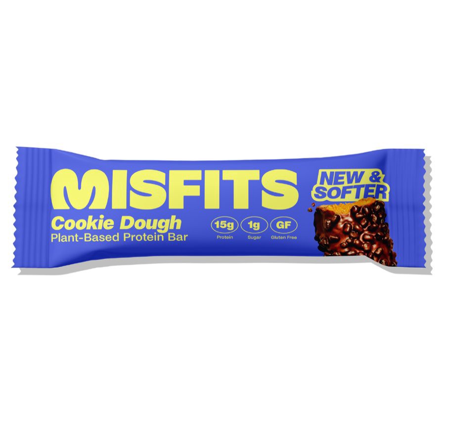 slide 1 of 1, Misfits Plant-Based 15g Protein Bar - Cookie Dough, 1.8 oz