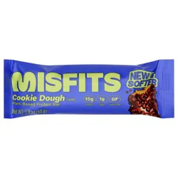 Misfits Plant-Based Cookie Dough Flavored Protein Bar 1.8 oz