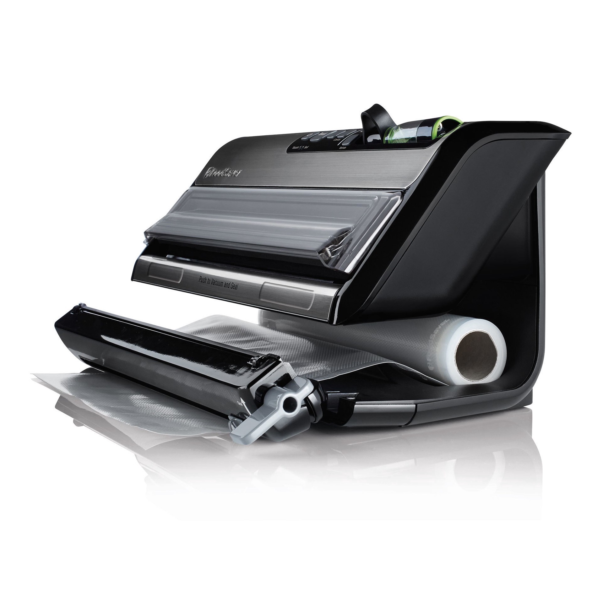 slide 4 of 15, FoodSaver Vacuum Sealer with Express Bag Maker, Built-In Handheld Sealer, and Bags and Roll Starter Kit - Black - FM5200, 1 ct