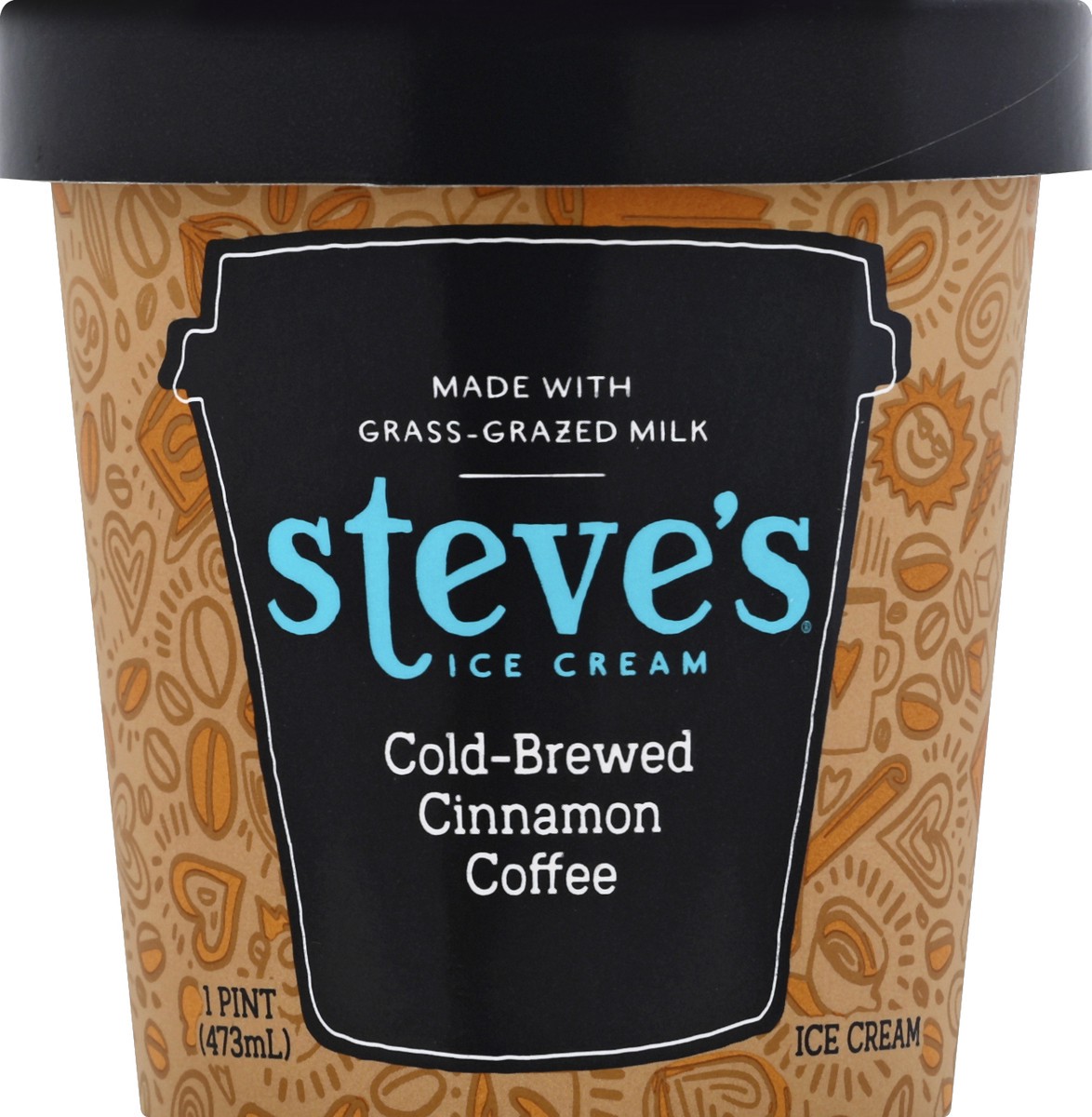 slide 3 of 6, Steve's Ice Cream Cold-Brewed Cinnamon Coffee Ice Cream - 16oz, 1 pint