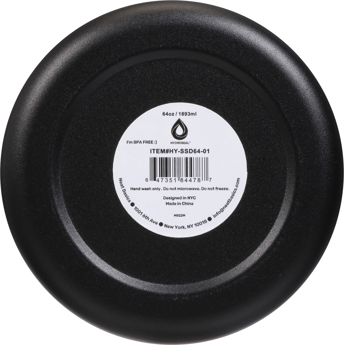 slide 6 of 9, Hydroseal 64 Ounce Double Wall Stainless Steel Insulated Bottle with Dual Lid 1 ea, 1 ct