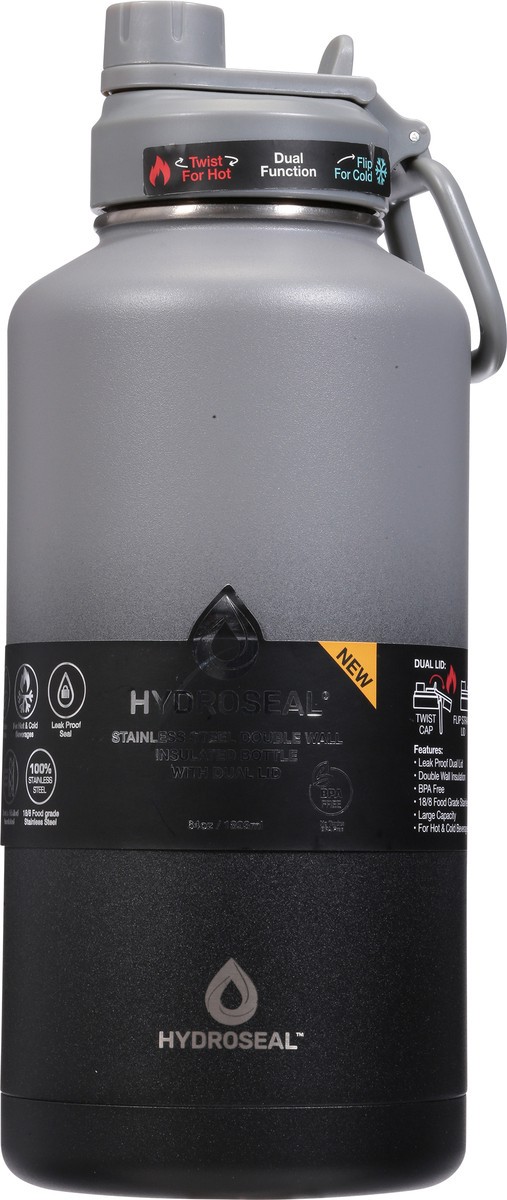 slide 4 of 9, Hydroseal 64 Ounce Double Wall Stainless Steel Insulated Bottle with Dual Lid 1 ea, 1 ct