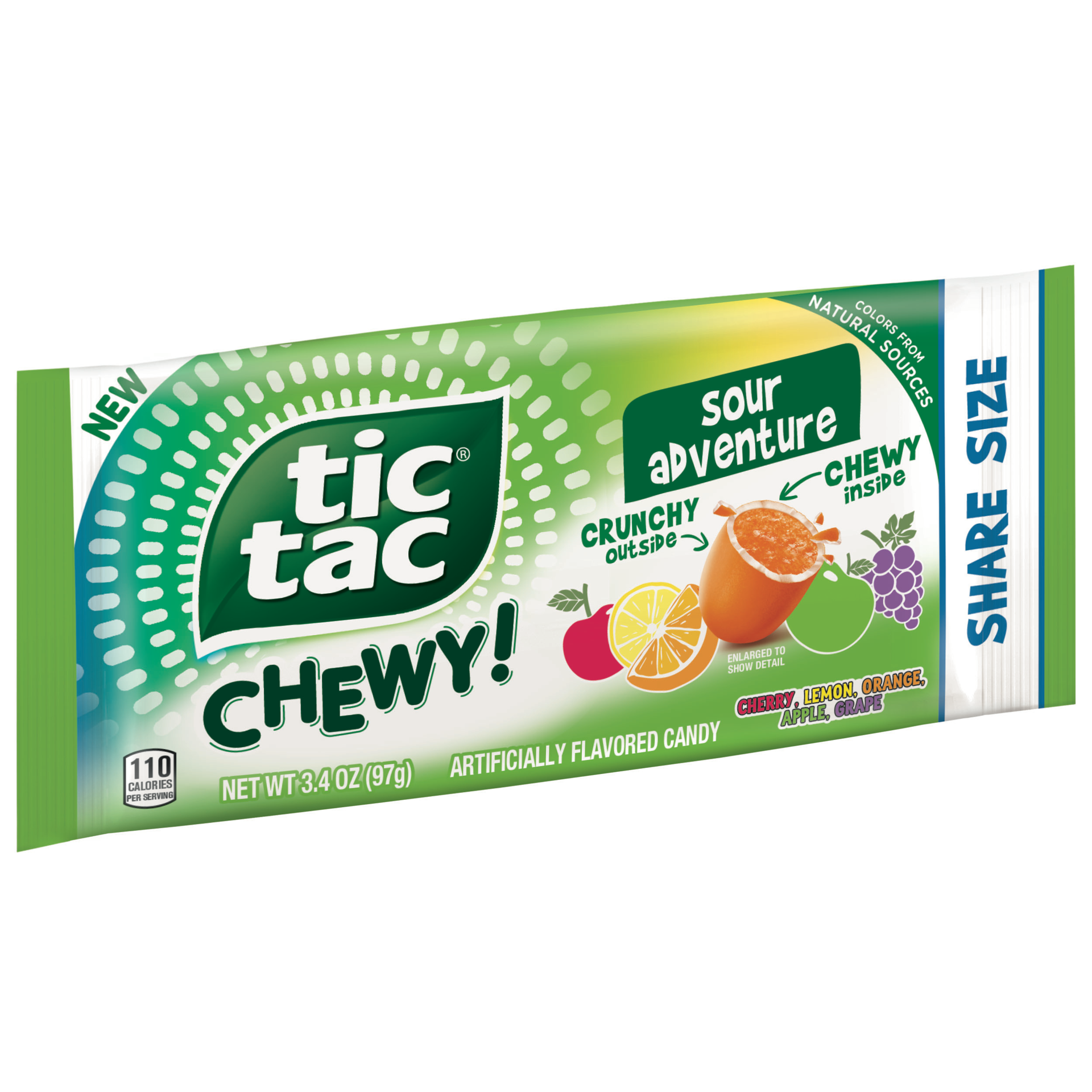 slide 3 of 5, Tic Tac Chewy Sour Adventures, 3.4 oz