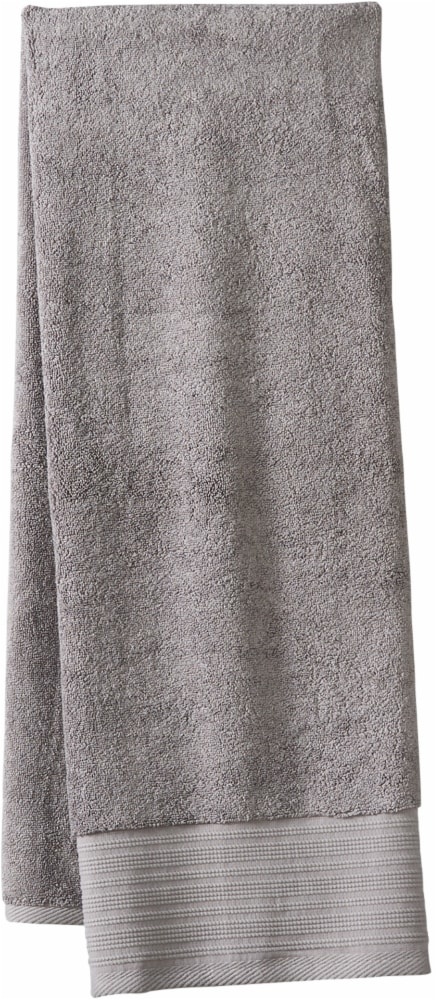 slide 1 of 1, Modavari Pima Pinstripe Bath Towel - Gray Flannel, 1 ct