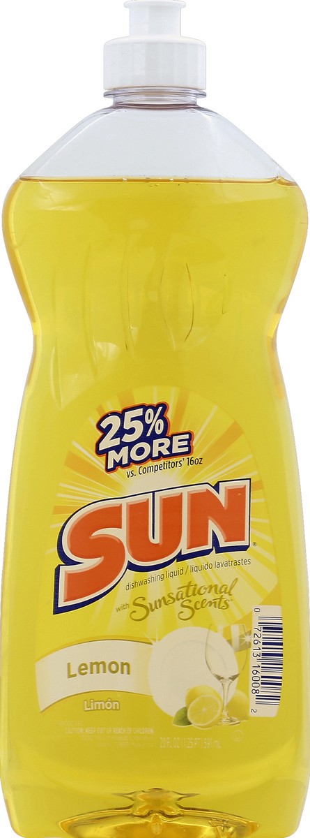 slide 2 of 2, Sun Dishwashing Liquid, Lemon, 20 oz