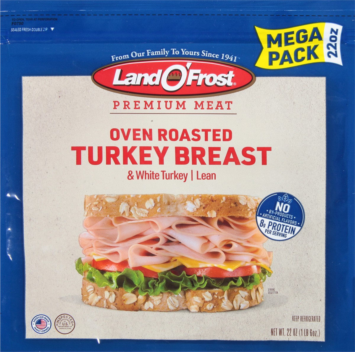 slide 11 of 13, Land O' Frost Turkey Breast, 22 oz