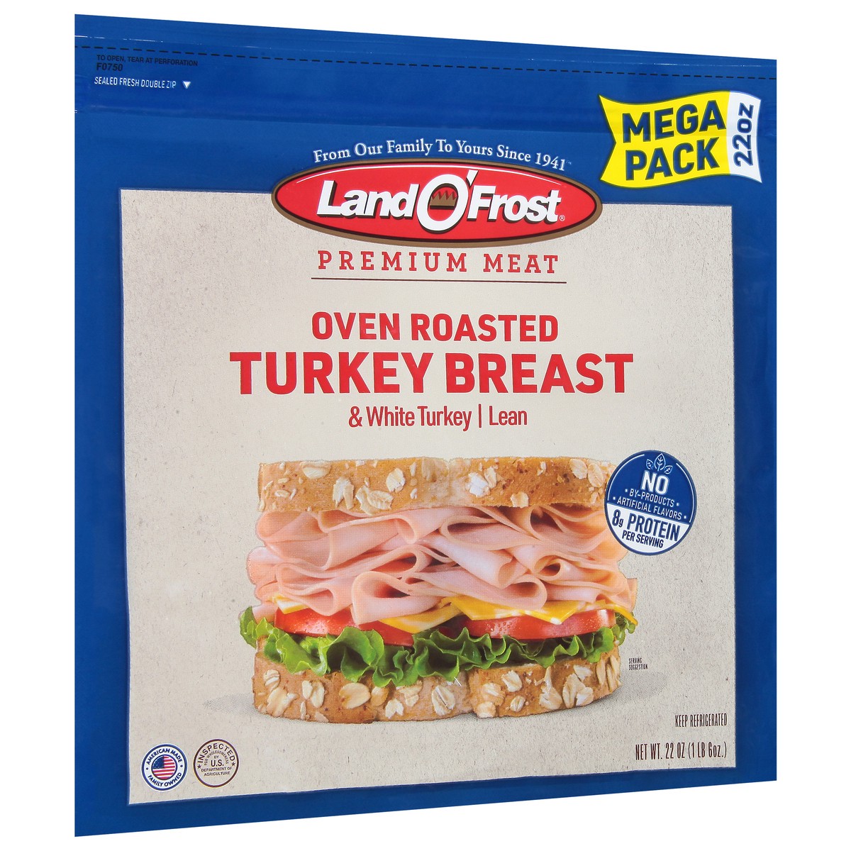 slide 10 of 13, Land O' Frost Turkey Breast, 22 oz