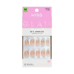 Kiss Glam Applause 3D & Jeweled Medium Nails