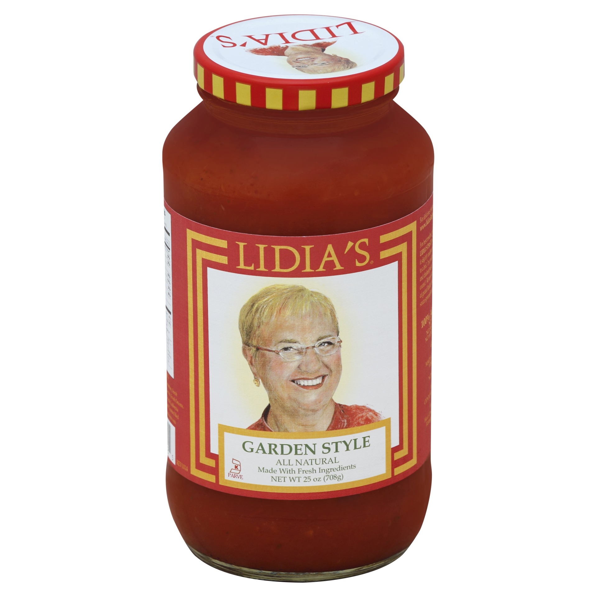 slide 1 of 1, Lidia's Garden Style Pasta Sauce, 25 oz