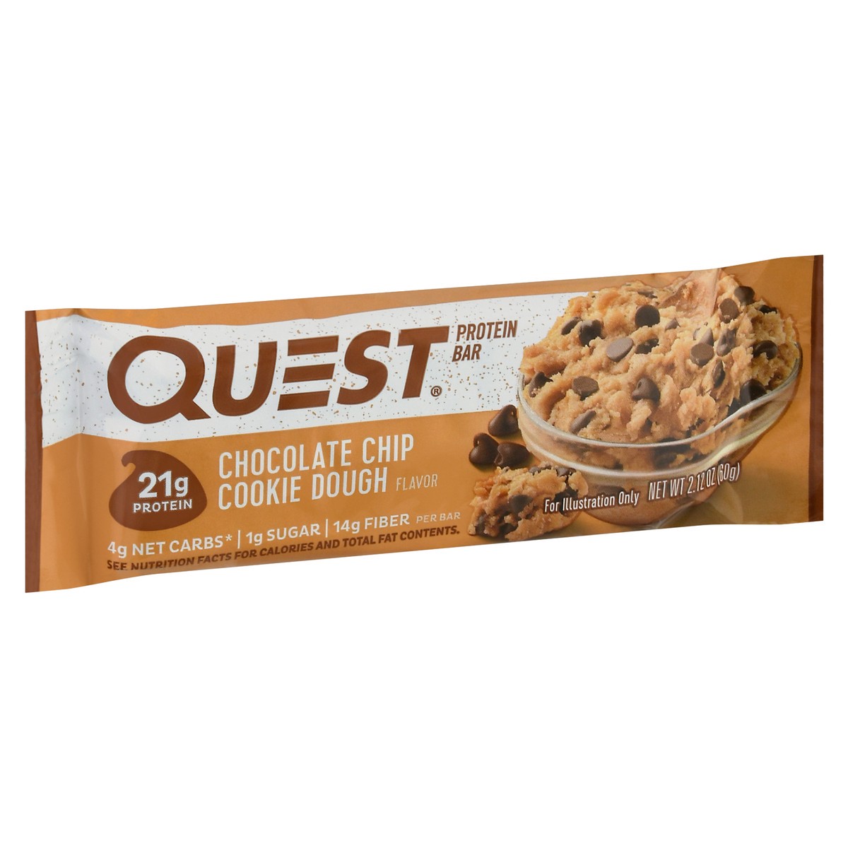 slide 8 of 11, Quest Chocolate Chip Cookie Dough Flavor Protein Bar 2.12 oz Bag, 2.12 oz
