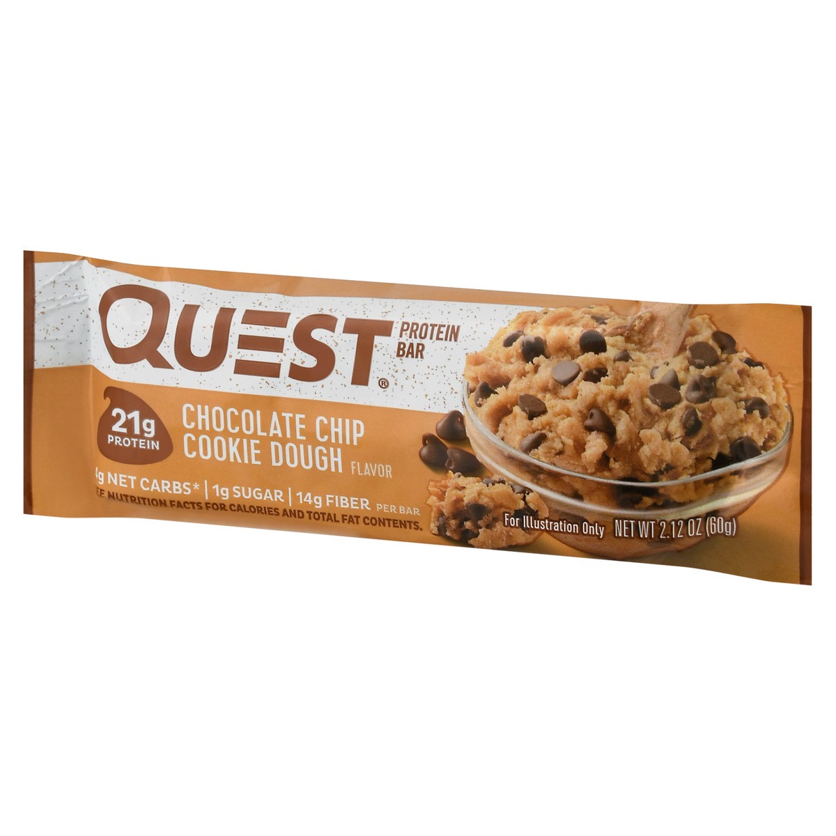 slide 11 of 11, Quest Chocolate Chip Cookie Dough Flavor Protein Bar 2.12 oz Bag, 2.12 oz