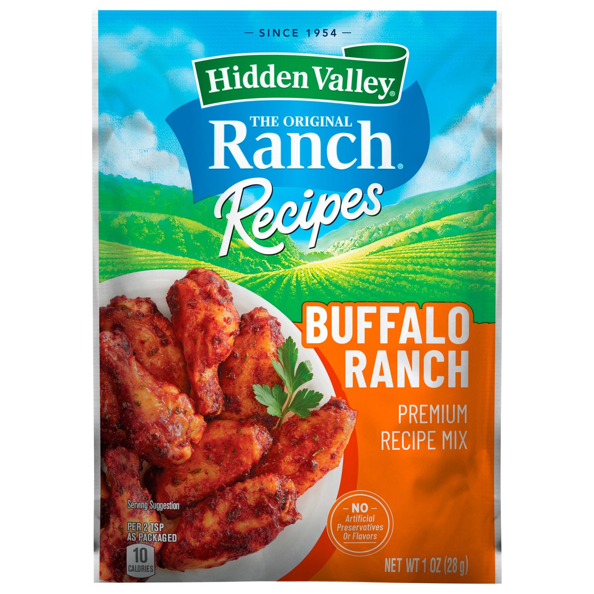 slide 1 of 6, Hidden Valley Ranch Night! Buffalo Ranch Premium Seasoning Mix Packet, 1 oz