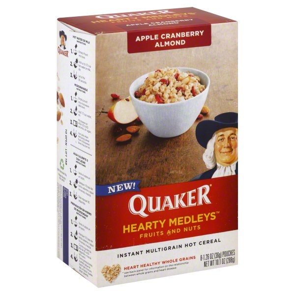 slide 1 of 1, Quaker Hearty Mdly Apple Cran Almond, 1 ct