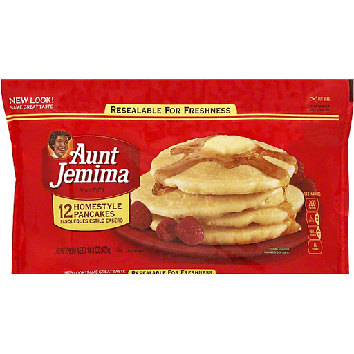 slide 1 of 1, Aunt Jemima Pancakes, Homestyle, 14.8 oz