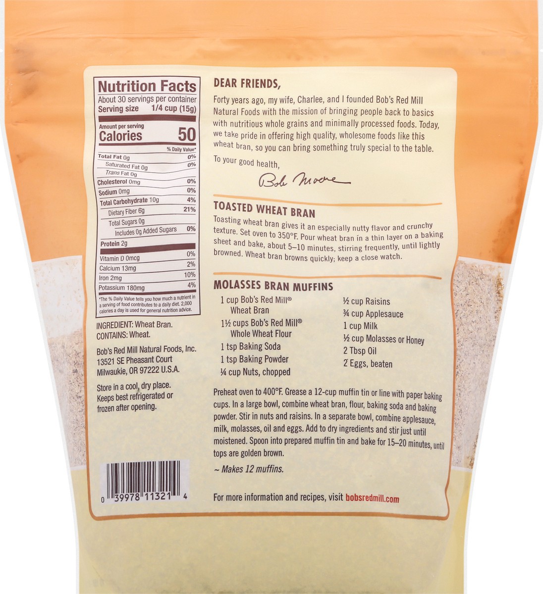 slide 10 of 12, Bob's Red Mill Wheat Bran, 16 oz