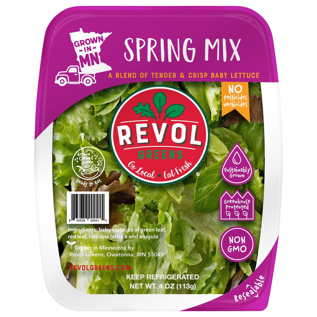 slide 4 of 5, Revol Greens Spring Mix , 4oz, 4 oz