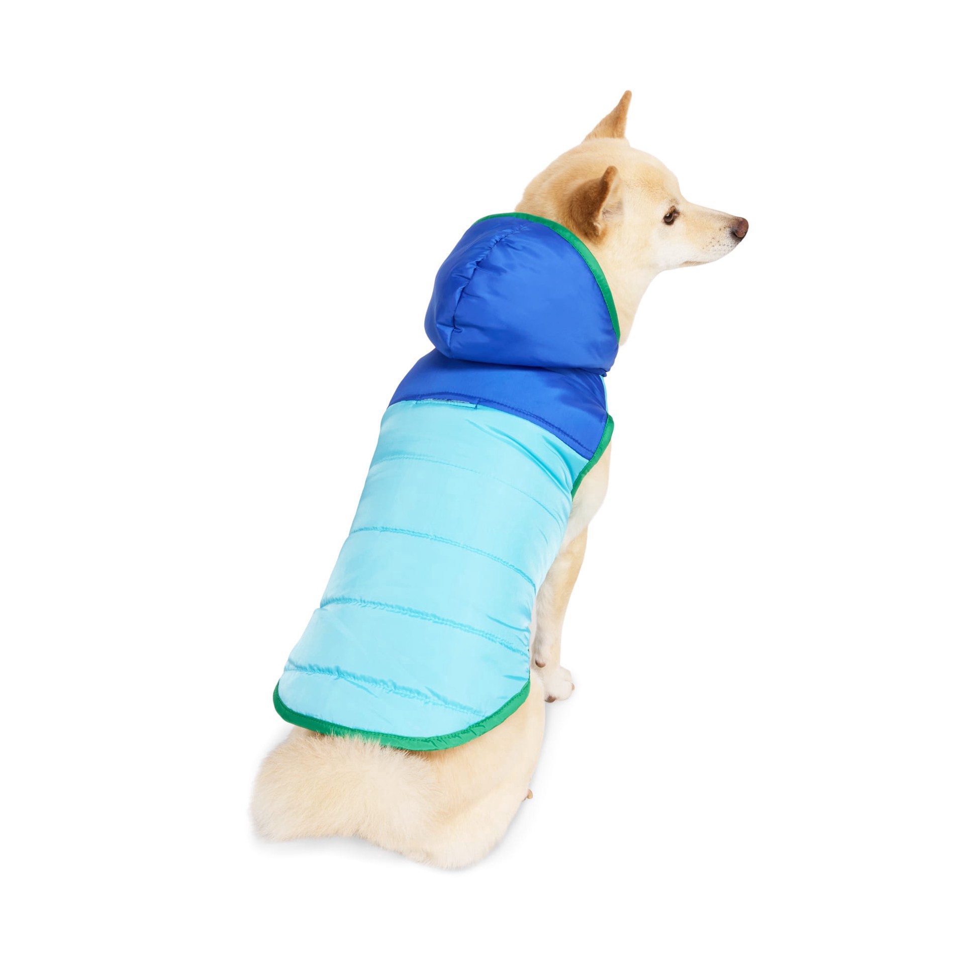 slide 1 of 1, YOULY Hooded Puffer Pet Jacket, Blue, Large, 1 ct