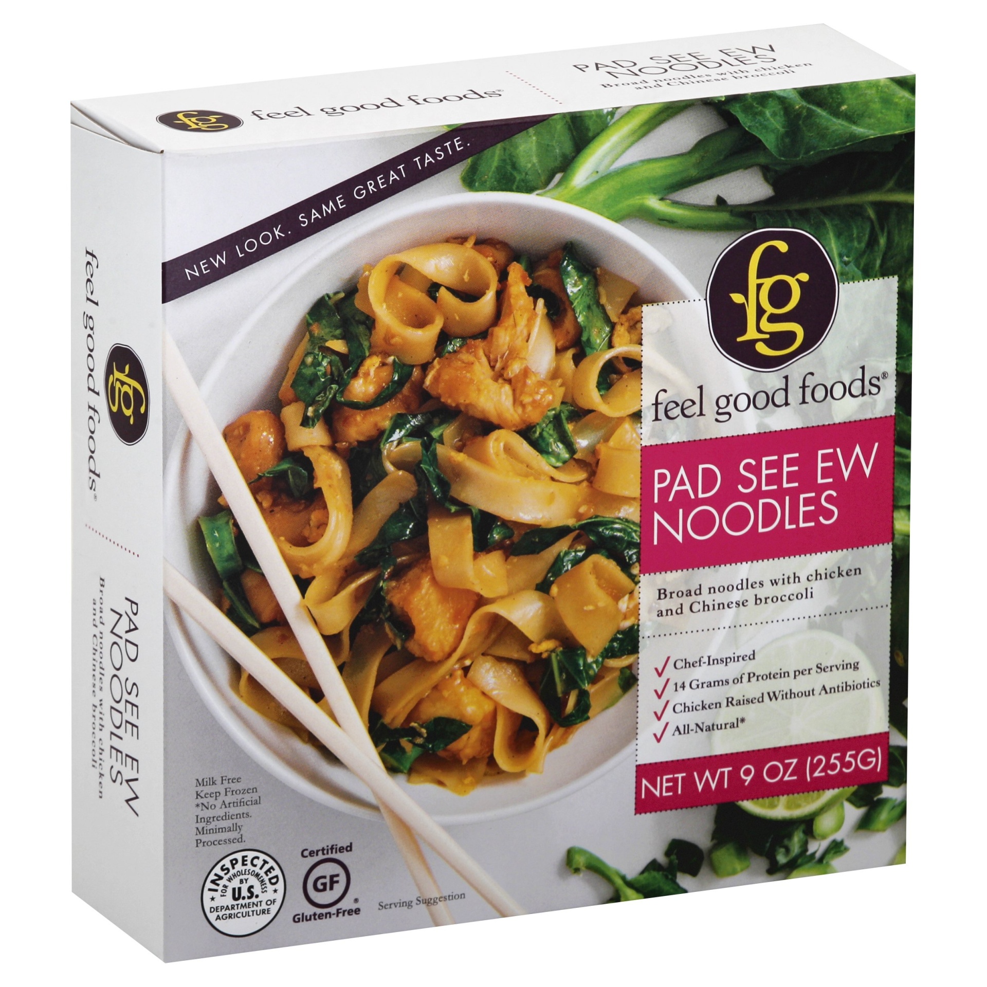 slide 1 of 4, Feel Good Foods Pad See Ew Noodles 9 oz, 9 oz