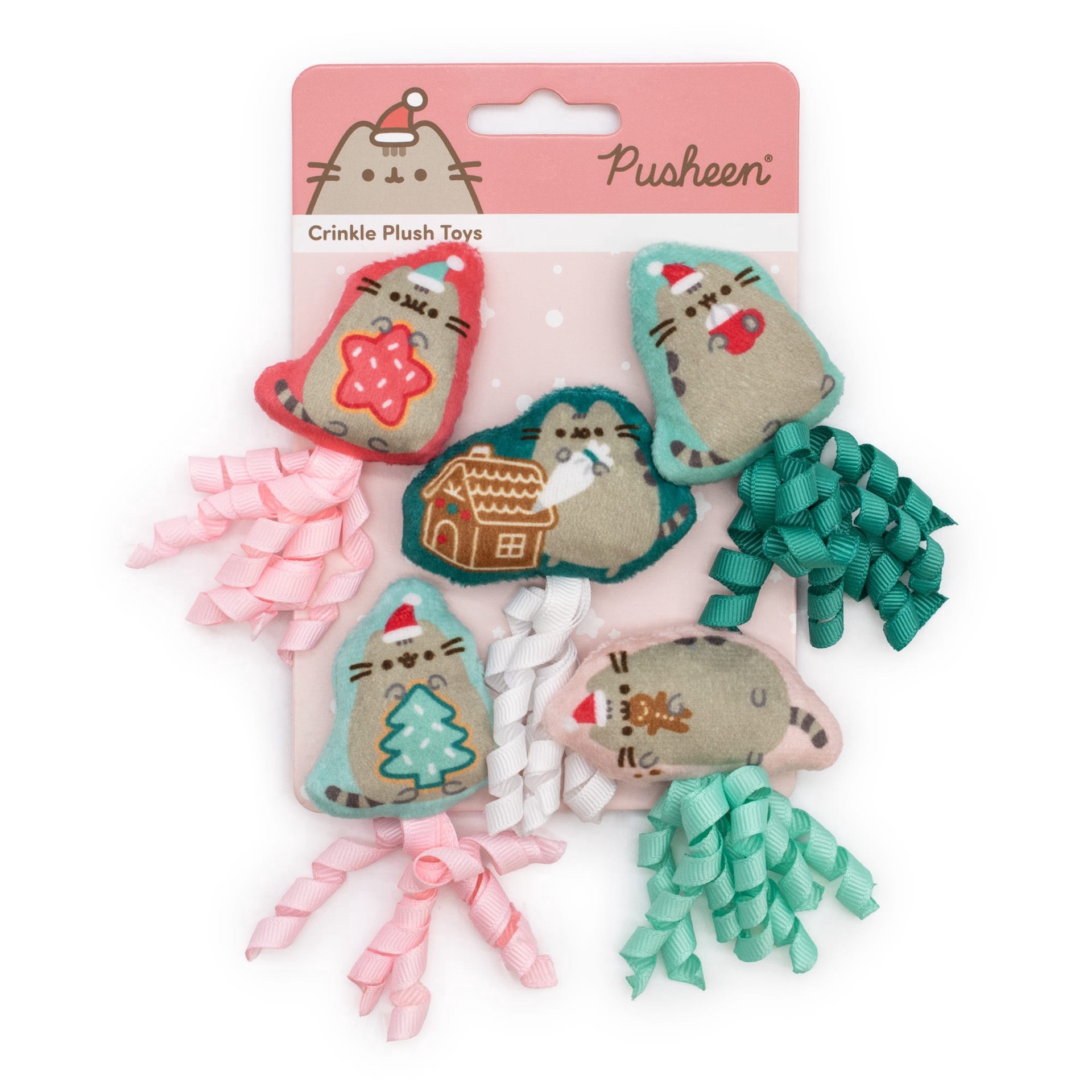 slide 1 of 1, Pusheen Treats Plush Crinkle Cat Toy, Small, Pack of 5, 1 ct