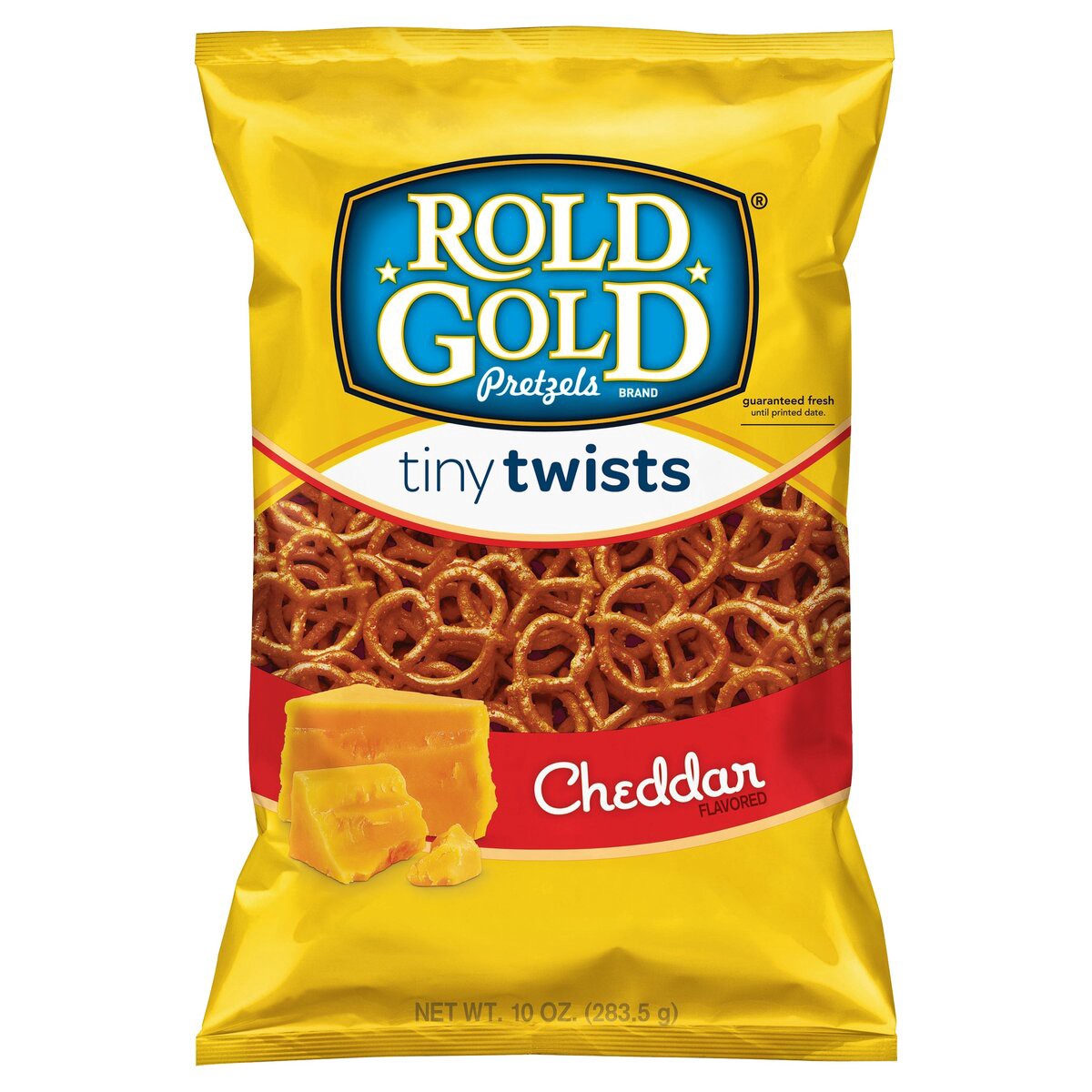 slide 1 of 4, Rold Gold® Cheddar Flavored Tiny Twists Pretzels 10 oz. Bag, 10 oz