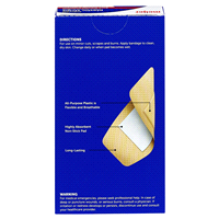 slide 2 of 9, Meijer Plastic Strips Adhesive Bandages 2"x4", Extra Large, 10 ct