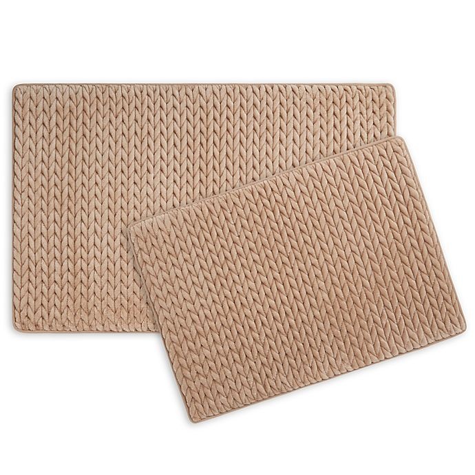 slide 1 of 1, Home Dynamix Spa Retreat Bath Mat Set - Beige, 2 ct