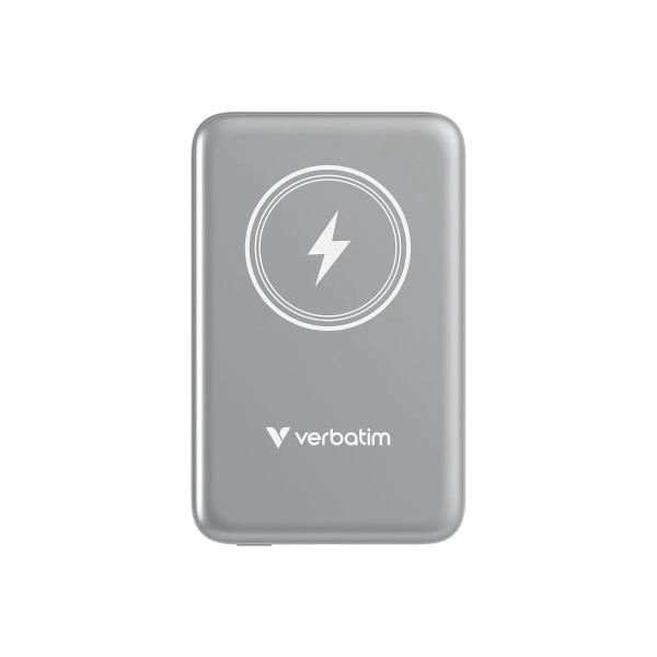 slide 7 of 8, Verbatim Charge 'n' Go Magnetic Wireless Power Bank, Gray, 32249, 1 ct