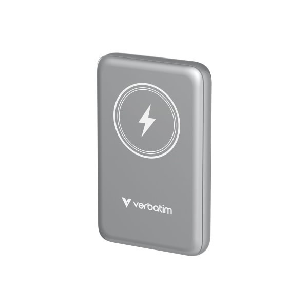 slide 3 of 8, Verbatim Charge 'n' Go Magnetic Wireless Power Bank, Gray, 32249, 1 ct