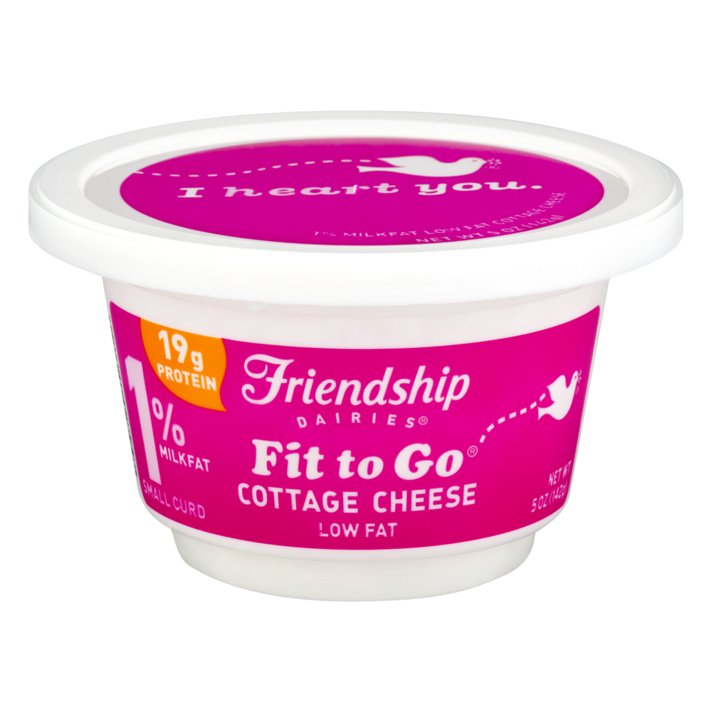 slide 1 of 1, Friendship Dairies Fit To Go Cottage Cheese Vitamin A, 5 oz