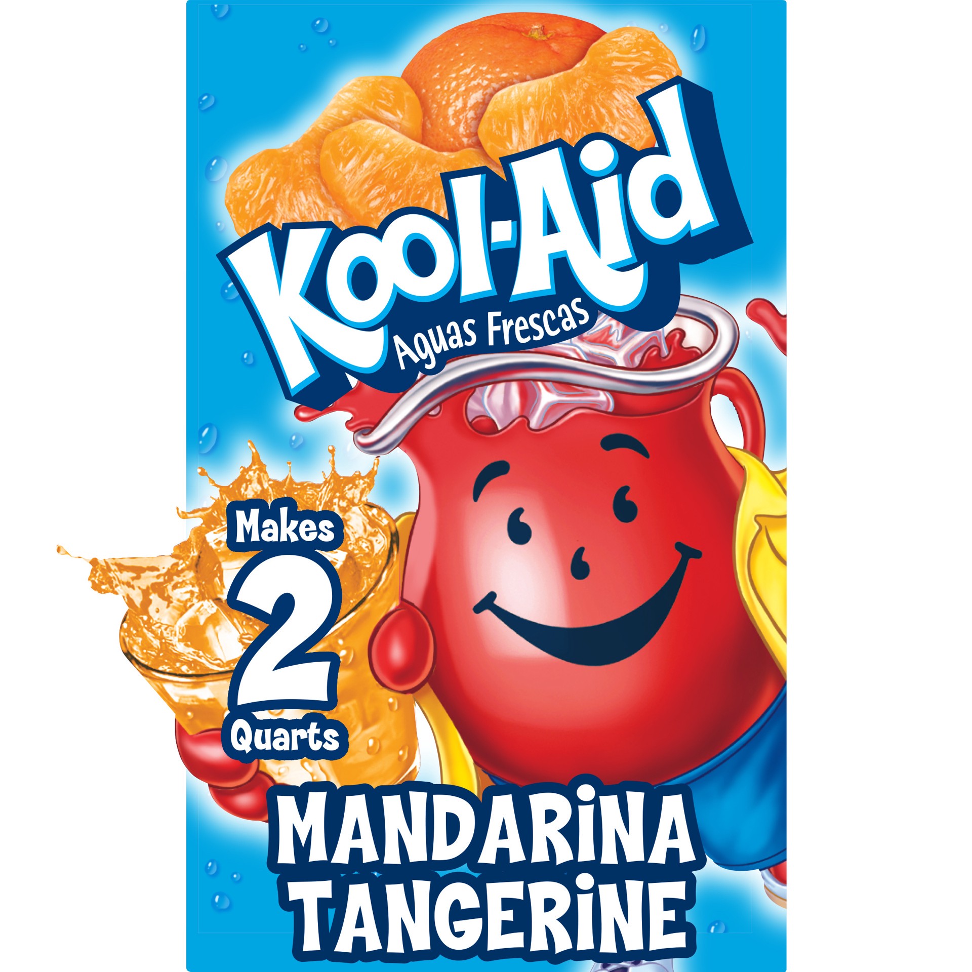 slide 1 of 5, Kool-Aid Aguas Frescas Unsweetened Mandarina-Tangerine Artificially Flavored Powdered Soft Drink Mix, 0.16 oz Packet, 0.16 oz